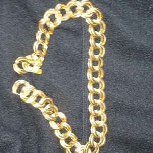 Napier gold tone necklace chain link 80s vintage excellent condition
